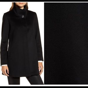Fleurette Stand Collar Wool Car Coat